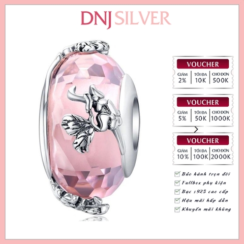 [Chính hãng] Charm bạc 925 cao cấp - Charm Christmas Snowflake Flower Star Glass thích hợp để mix vòng tay charm bạc cao cấp - DN563