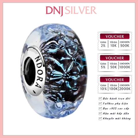 [Chính hãng] Charm bạc 925 cao cấp - Charm Dark Blue Murano Glass Ocean thích hợp để mix vòng tay charm bạc cao cấp - DN688