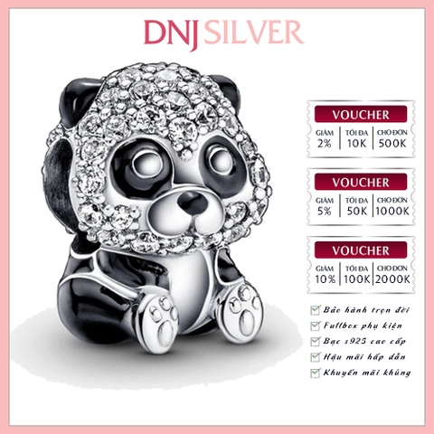 [Chính hãng] Charm bạc 925 cao cấp - Charm Sparkling Cute Panda thích hợp để mix vòng tay charm bạc cao cấp - DN617