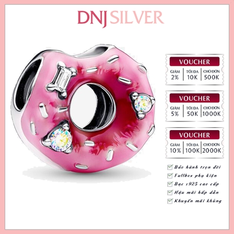 [Chính hãng] Charm bạc 925 cao cấp - Charm Donut thích hợp để mix vòng tay charm bạc cao cấp - DN538