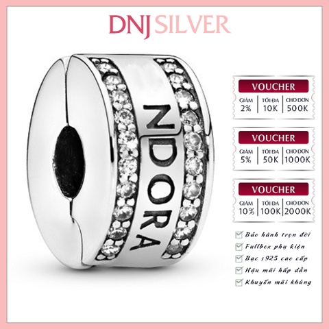 [Chính hãng] Charm bạc 925 cao cấp - Charm Pan Logo Clip thích hợp để mix vòng tay charm bạc cao cấp - DN615