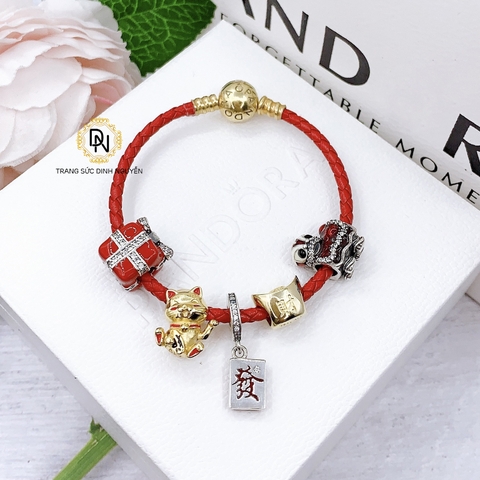 Vòng tay bạc S925, vòng tay charm thời trang phong thủy mã VDN0220