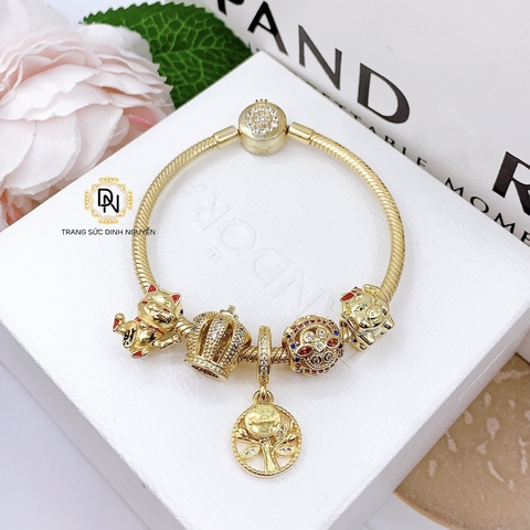 Vòng tay bạc S925, vòng tay charm thời trang phong thủy mã VDN0241