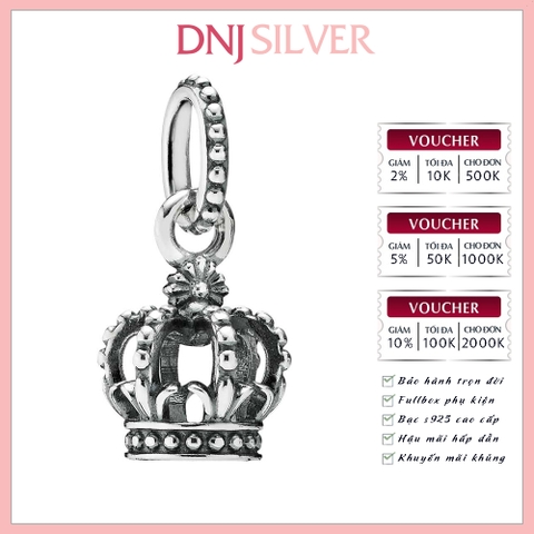 [Chính hãng] Charm bạc 925 cao cấp - Charm Splendor Crown Dangle thích hợp để mix vòng tay charm bạc cao cấp - DN302