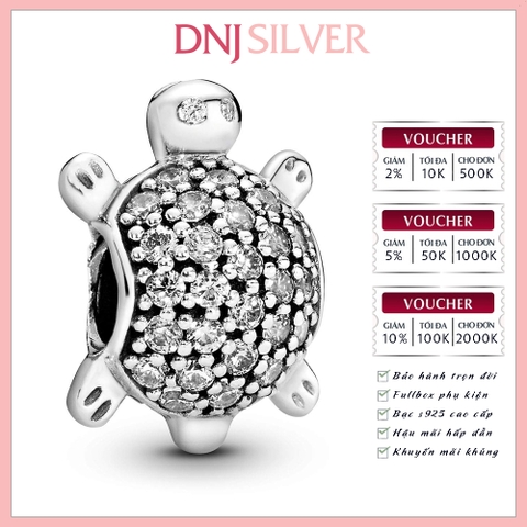 [Chính hãng] Charm bạc 925 cao cấp - Charm Pave Sea Turtle thích hợp để mix vòng tay charm bạc cao cấp - DN299