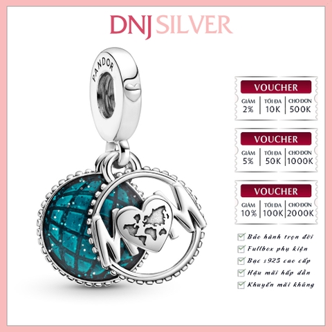 [Chính hãng] Charm bạc 925 cao cấp - Charm Glitter Globe Mum Dangle thích hợp để mix vòng tay charm bạc cao cấp - DN083