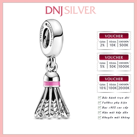[Chính hãng] Charm bạc 925 cao cấp - Charm Badminton Birdie Dangle thích hợp để mix vòng tay charm bạc cao cấp - DN031