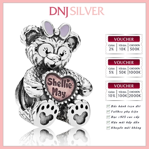 [Chính hãng] Charm bạc 925 cao cấp - Charm ShellieMay the Disney Bear thích hợp để mix vòng tay charm bạc cao cấp - DN380