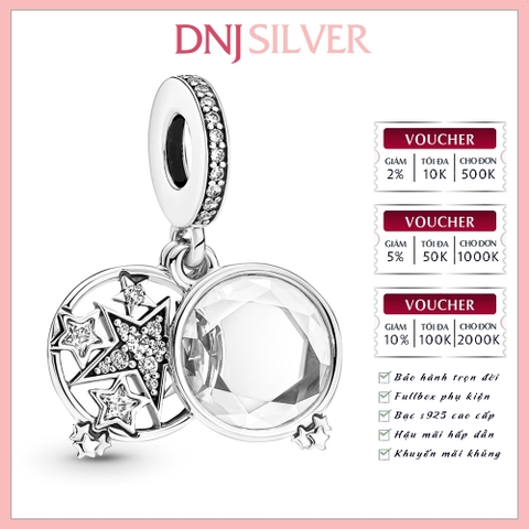 [Chính hãng] Charm bạc 925 cao cấp - Charm Magnified Star Double Dangle thích hợp để mix vòng tay charm bạc cao cấp - DN082