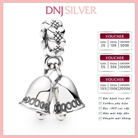 [Chính hãng] Charm bạc 925 cao cấp - Charm Bells Pendant thích hợp để mix vòng tay charm bạc cao cấp - DN338