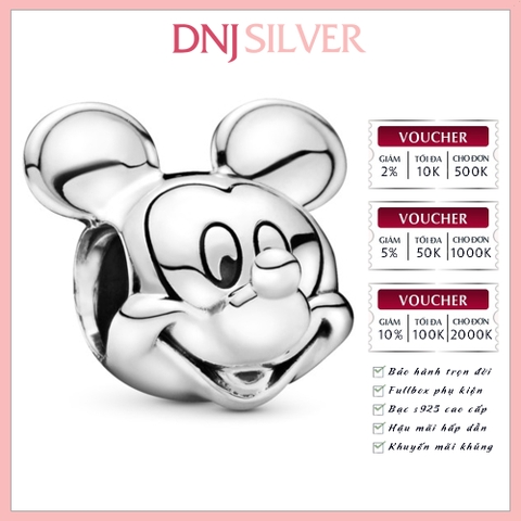[Chính hãng] Charm bạc 925 cao cấp - Charm Disney Mickey thích hợp để mix vòng tay charm bạc cao cấp - DN266