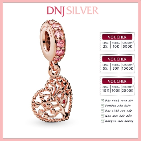 [Chính hãng] Charm bạc 925 cao cấp - Charm Tree of Love Dangle thích hợp để mix vòng tay charm bạc cao cấp - DN237