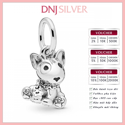 [Chính hãng] Charm bạc 925 cao cấp - Charm Bull Terrier Puppy Dog Dangle thích hợp để mix vòng tay charm bạc cao cấp - DN358