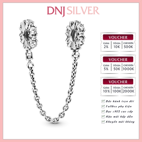 [Chính hãng] Charm bạc 925 cao cấp - Charm Clear Sparkle Safety Chain thích hợp để mix vòng tay charm bạc cao cấp - DN256