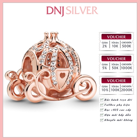 [Chính hãng] Charm bạc 925 cao cấp - Charm Disney Cinderella Sparkling Carriage thích hợp để mix vòng tay charm bạc cao cấp - DN167