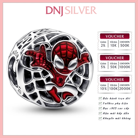 [Chính hãng] Charm bạc 925 cao cấp - Charm Marvel Spider-Man Soaring City thích hợp để mix vòng tay charm bạc cao cấp - DN495