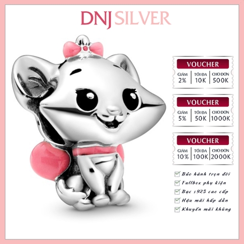 [Chính hãng] Charm bạc 925 cao cấp - Charm Disney The Aristocats Marie thích hợp để mix vòng tay charm bạc cao cấp - DN144