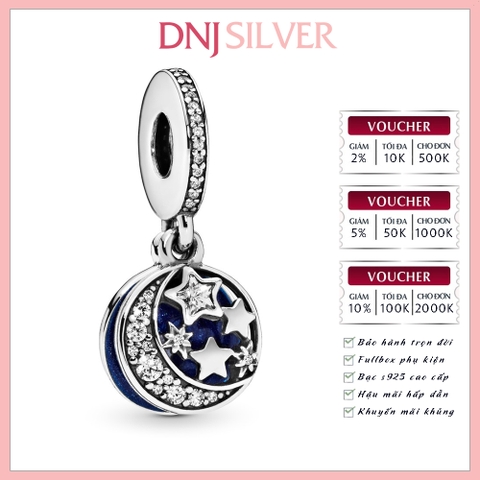 [Chính hãng] Charm bạc 925 cao cấp - Charm Moon & Blue Sky Dangle thích hợp để mix vòng tay charm bạc cao cấp - DN284