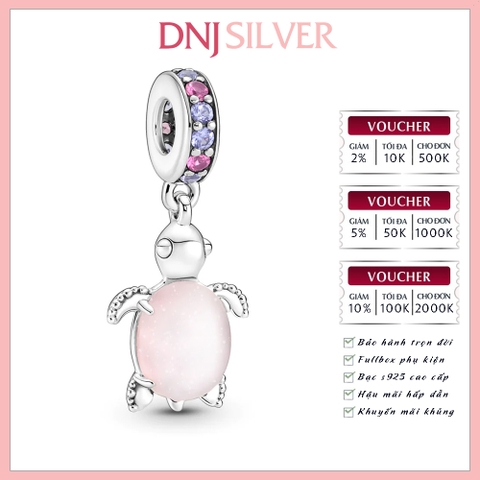 [Chính hãng] Charm bạc 925 cao cấp - Charm Murano Glass Pink Sea Turtle Dangle thích hợp để mix vòng tay charm bạc cao cấp - DN478