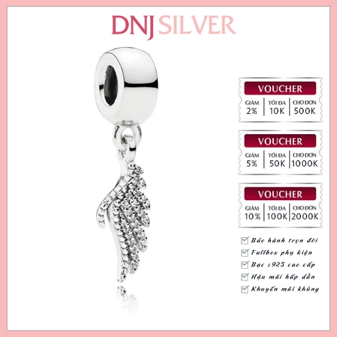 [Chính hãng] Charm bạc 925 cao cấp - Charm Majestic Feathers thích hợp để mix vòng tay charm bạc cao cấp - DN301