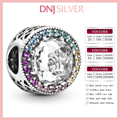 [Chính hãng] Charm bạc 925 cao cấp - Charm Sparkling Rainbow thích hợp để mix vòng tay charm bạc cao cấp - DN362