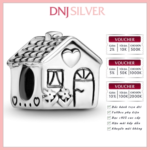 [Chính hãng] Charm bạc 925 cao cấp - Charm Home sweet home thích hợp để mix vòng tay charm bạc cao cấp - DN201