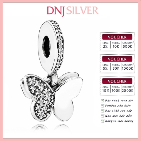 [Chính hãng] Charm bạc 925 cao cấp - Charm Fluttering Butterflies thích hợp để mix vòng tay charm bạc cao cấp - DN293