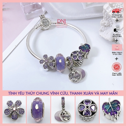 Vòng tay charm bạc 925 cao cấp - Bộ Vòng Charm Nàng Công chúa Lọ Lem  - Vòng tay dành cho nam và nữ