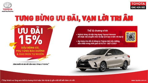 KHUYẾN MÃI DẦU ĐỘNG CƠ, PHỤ TÙNG BẢO DƯỠNG & HAO MÒN TỰ NHIÊN