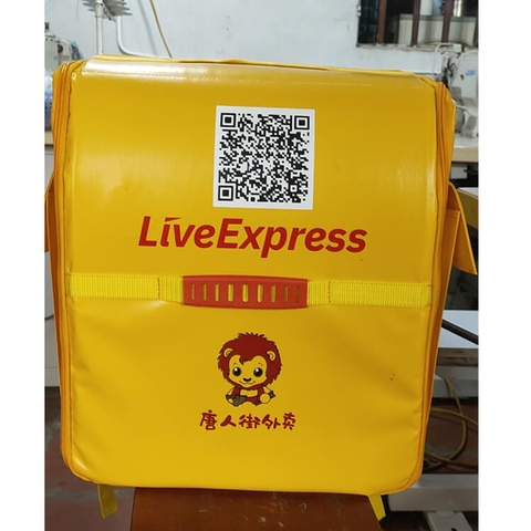 May balo giao hàng ăn Live Express