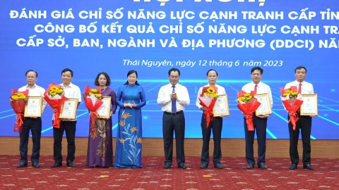 KẾT QUẢ XẾP HẠNG NĂNG LỰC CẠNH TRANH CẤP SỞ, NGÀNH VÀ ĐỊA PHƯƠNG (DDCI) TRÊN ĐỊA BÀN TỈNH THÁI NGUYÊN NĂM 2023