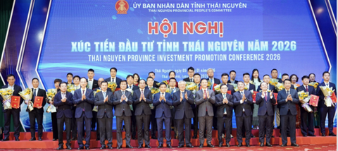 HIỆP HỘI DOANH NGHIỆP TỈNH THÁI NGUYÊN THAM GIA HỘI NGHỊ XÚC TIẾN ĐẦU TƯ NĂM 2026