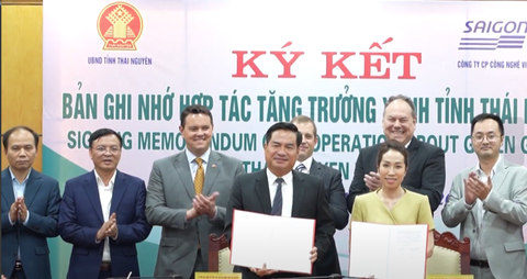 KÝ KẾT BIÊN BẢN GHI NHỚ HỢP TÁC TĂNG TRƯỞNG XANH TỈNH THÁI NGUYÊN