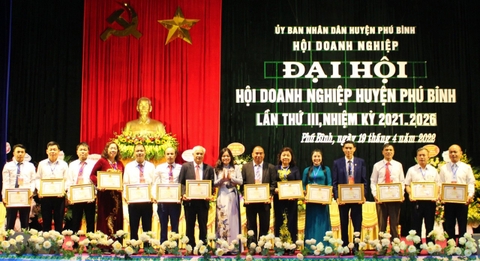 CHÚC MỪNG ĐẠI HỘI HỘI DOANH NGHIỆP HUYỆN PHÚ BÌNH THÀNH CÔNG