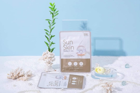 Mặt nạ ISK sunskin pearl mask -Ngọc trai