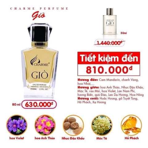 Nước hoa Charme Giò 80ml