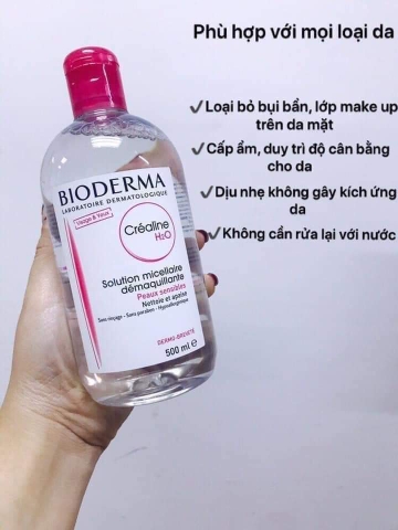 Nước Tẩy trang Bioderma Pháp 500ml hồng