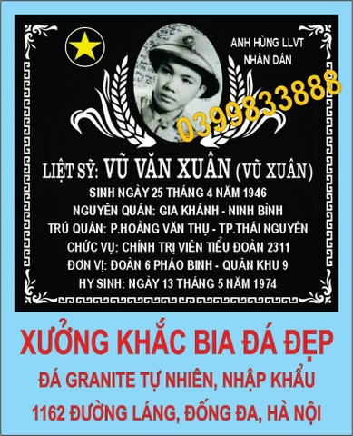Mẫu Bia Mộ Liệt Sĩ Đẹp