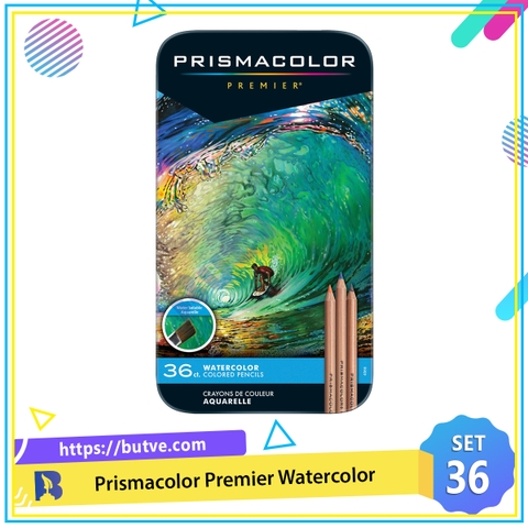 Bộ 36 bút chì nước Prismacolor Premier Watercolor Colored Pencil (Hộp thiếc)