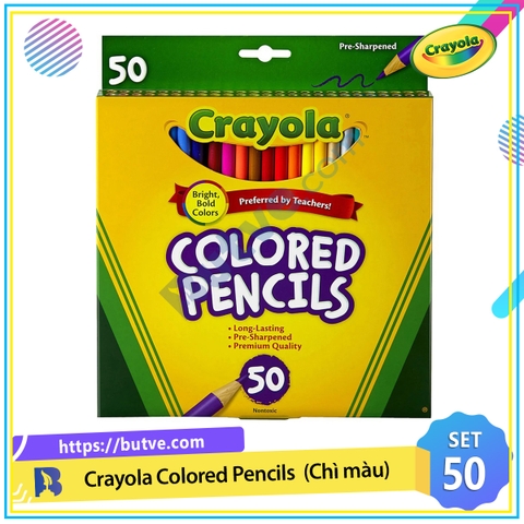 Bộ 50 bút chì màu an toàn cho trẻ Crayola Colored Pencil