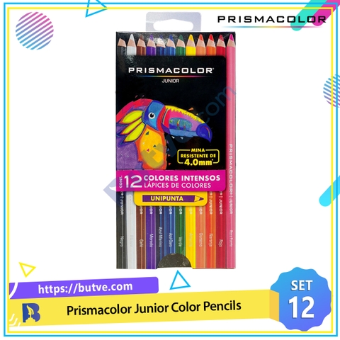 Hộp 12 bút chì màu hạng phổ thông Prismacolor Junior Colored Pencils