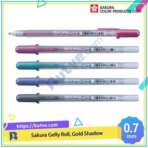 Bút bi Gel vàng ánh kim có viền màu Sakura Gelly Roll Gold Shadow - Ngòi 0.7mm