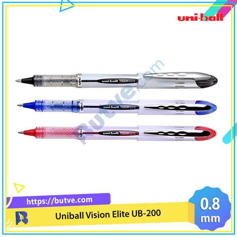 Bút bi ký mực nước Uniball Vision Elite UB-200 chính hãng - Ngòi 0.8mm (Cây lẻ)