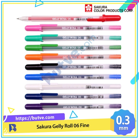 Bút bi mực Gel Sakura Gelly Roll Classic 06 Fine Point – Ngòi 0.3mm