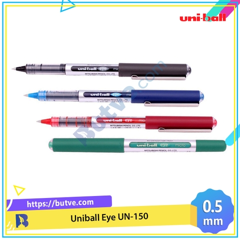 Bút bi mực nước Uniball Eye UB-150 chính hãng - Ngòi 0.5mm (Cây lẻ)