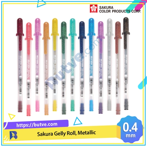 Bút Gel mực nhũ ánh kim Sakura Gelly Roll Metallic - Ngòi 0.4mm