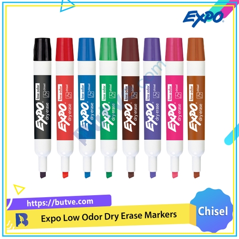 Bút lông viết bảng không mùi Expo Low Odor Erase Marker Chisel 4.5mm (Cây lẻ)