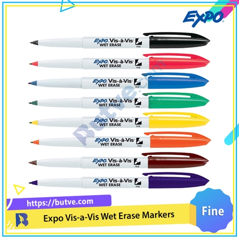 Bút lông viết bảng ngòi cứng Expo Vis-a-Vis Wet Erase Fine Markers (Cây lẻ)