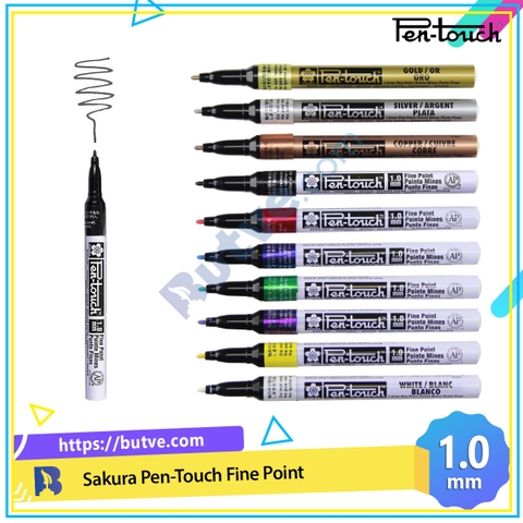 Bút sơn dầu vẽ đa chất liệu Sakura PenTouch Fine Point - Ngòi 1.0mm (Cây lẻ)