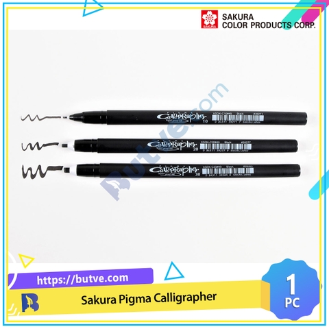 Bút vẽ thư pháp mực không lem Sakura Pigma Calligrapher – Màu Black